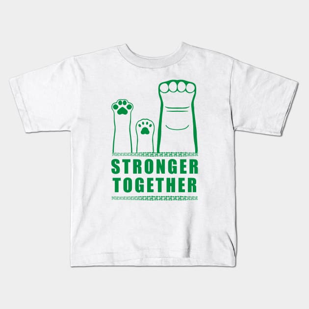 Stronger together Kids T-Shirt by Mimie20